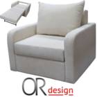 כורסא חד מושבית נפתחת למיטת יחיד ומרופדת בבד אריג OR Design  דגם יפית+מתנה