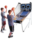 מתקן כדורסל אלקטרוני זוגי מתקפל כולל 4 כדורים